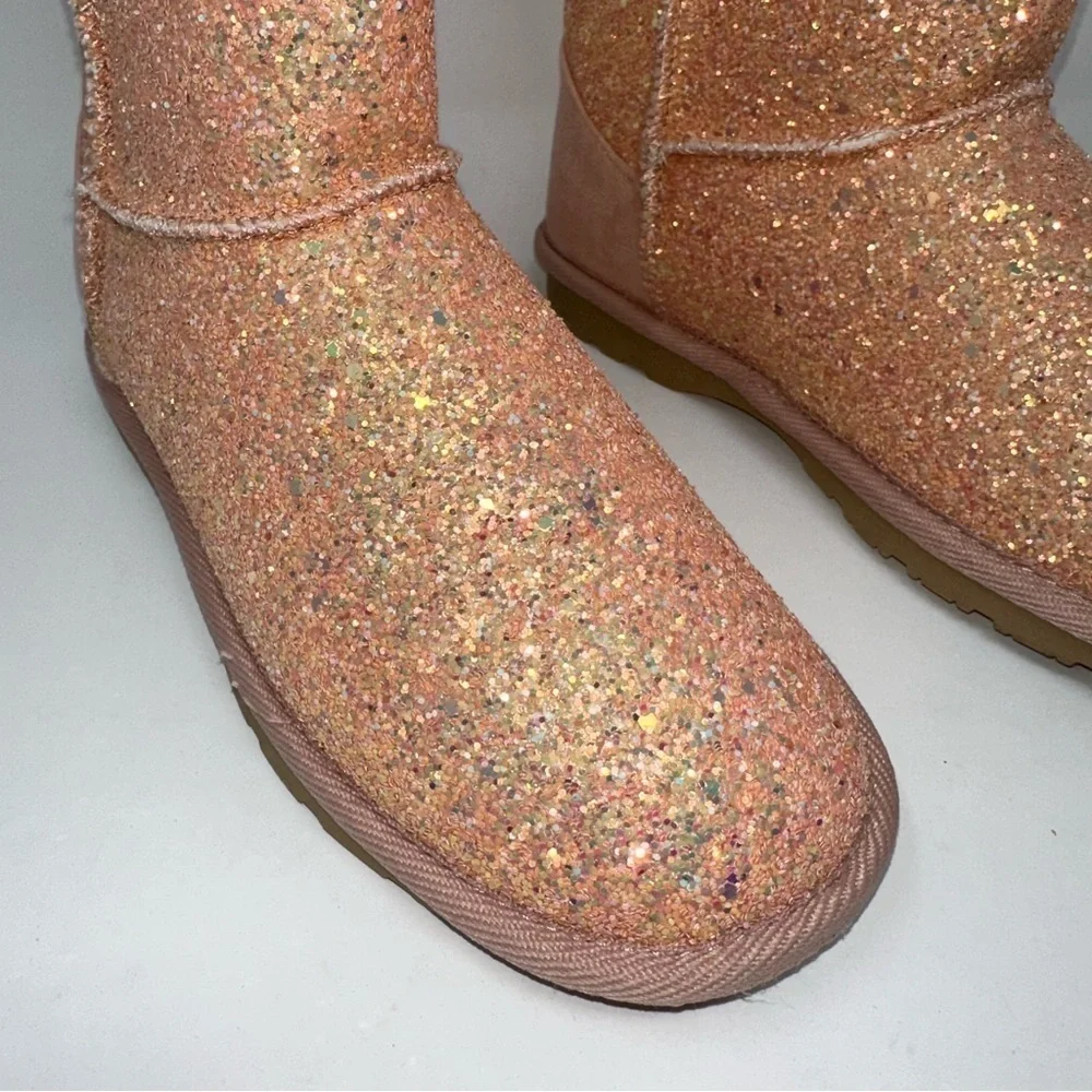 Thereabouts Girl's winter Boots Pink coral Glitter Kid's New size 4
